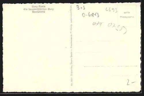 AK Ranis, Burg Ranis, Gaststätte