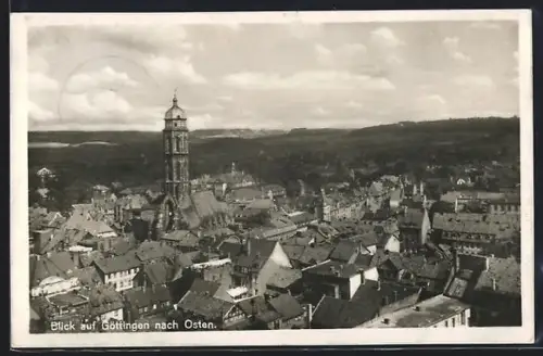AK Göttingen, Blick nach Osten auf die Stadt
