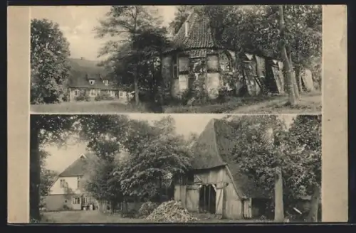 AK Bispingen /Lüneburger Heide, Ortspartien, Bauernhaus, Scheune