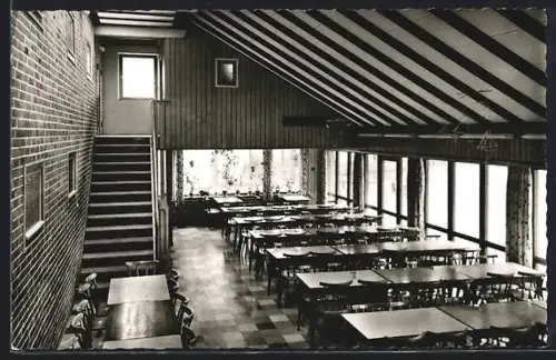 AK Bispingen, Jugendherberge, Tagesraum mit Treppe