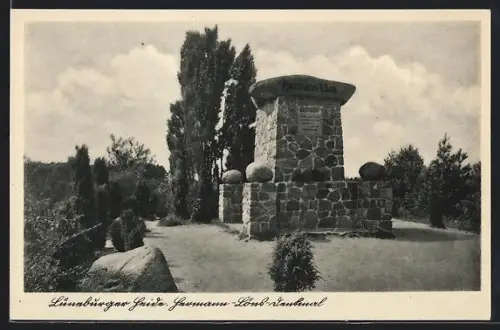 AK Uetzingen /Walsrode, Lüneburger Heide, Gedenkstein Hermann Löns