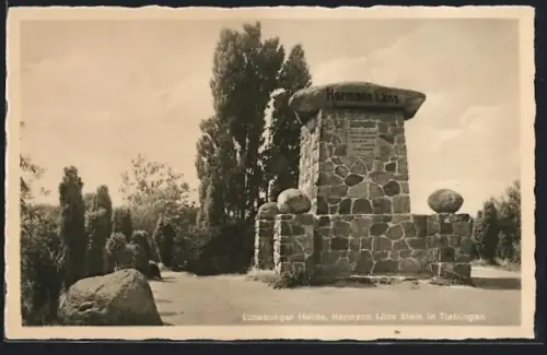AK Tietlingen /Lüneburger Heide, Hermann Löns Stein