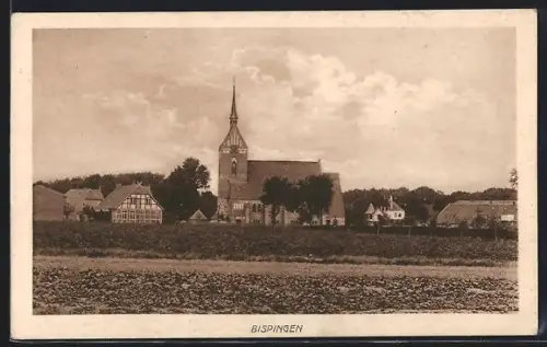 AK Bispingen, Kirche und Dorfansicht