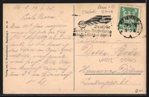 AK Hamburg, Alsterarkaden und Rathaus