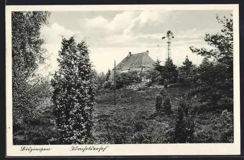 AK Bispingen, Blick zum Gasthaus Wacholderhof