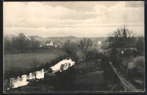 AK Fallingbostel /Lüneb. Heide, Ortsansicht mit Kirche