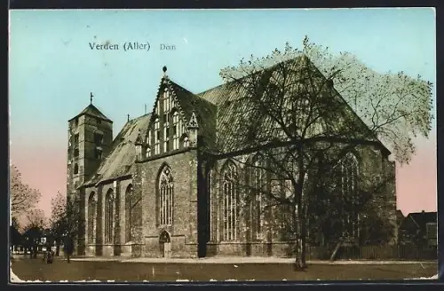 AK Verden /Aller, Partie am Dom