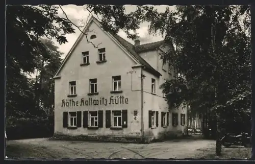 AK Oschatz, Käthe-Kollwitz-Hütte, Erholungsheim d. Rates des Landkreises Leipzig