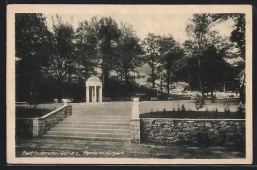 AK Bad Suderode /Harz, Partie im Kurpark