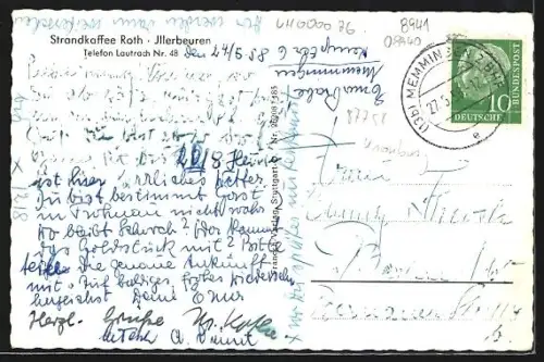 AK Illerbeuren, Strandkaffee Roth am Flussufer