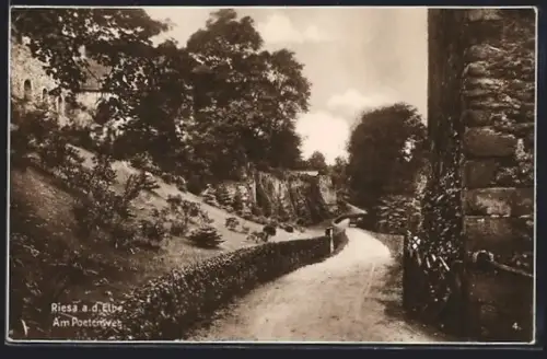 AK Riesa a. d. Elbe, Am Poetenweg