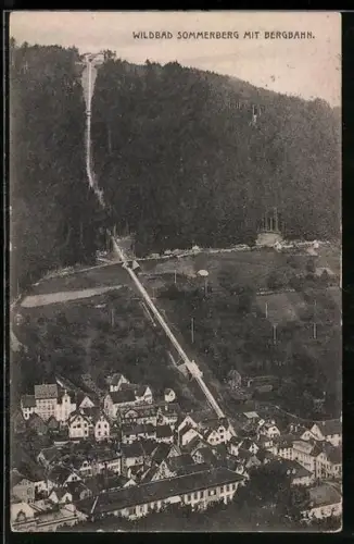 AK Sommerberg, Wildbad mit Bergbahn