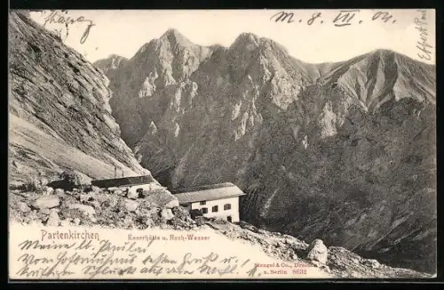 AK Knorrhütte, Berghaus mit Blick auf den Hochwanner