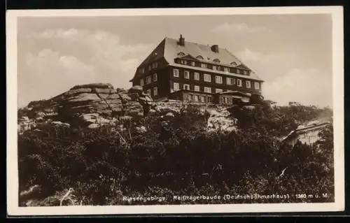 AK Reifträgerbaude im Riesengebirge, Deutschböhmerhaus