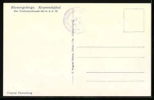 AK Teichmannbaude im Riesengebirge