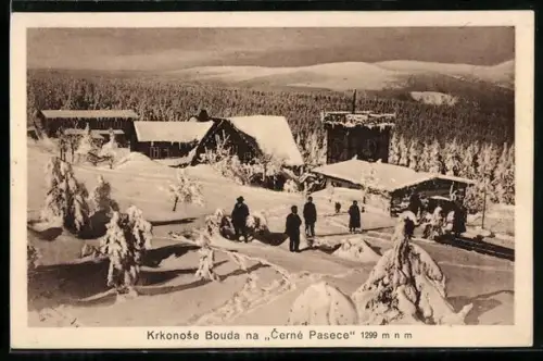 AK Schwarzschlagbaude, Krkonose Bouda na Cerne Pasece