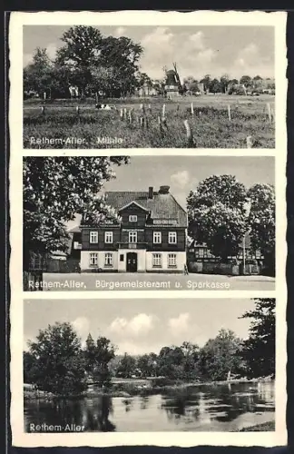 AK Rethem-Aller, Mühle, Bürgermeisteramt, Sparkasse, Flusslandschaft
