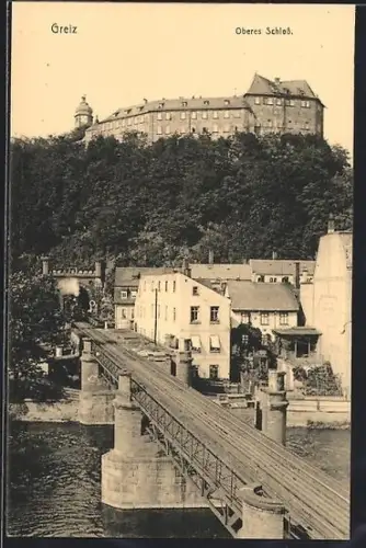AK Greiz, Oberes Schloss, Brücke