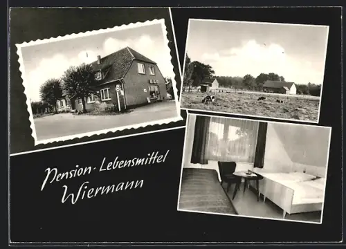 AK Reiningen, Pension-Lebensmittel Wiermann, Aussenansicht, Zimmer, Umgebung