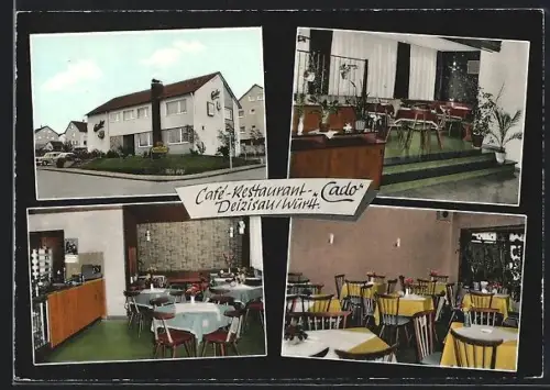 AK Deizisau /Württ., Café-Restaurant Cado, Gastraum, Kegelbahn, Bes. Wilfried Gmeinwieser