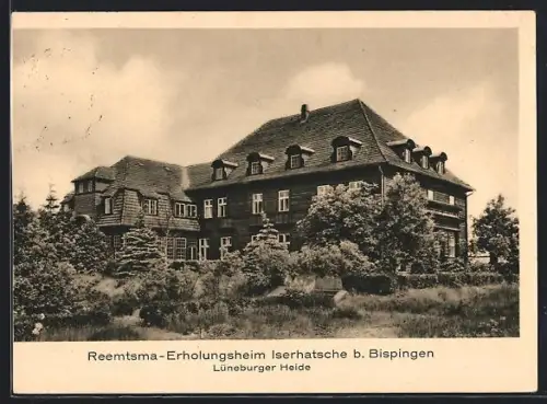 AK Bispingen /Lüneburger Heide, Reemtsma-Erholungsheim Iserhatsche, Lüneburger Heide