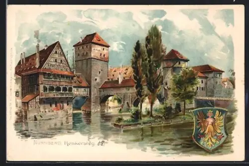 AK Nürnberg, Henkersteg mit Wappen