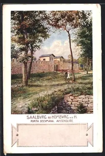 AK Saalburg bei Homburg v. d. H., Porta Decumana, Aussenseite
