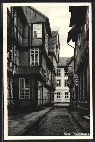 AK Celle, Kalandgasse, Fachwerkhäuser