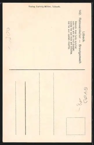 AK Lübeck, Rathauskeller, Brautgemach