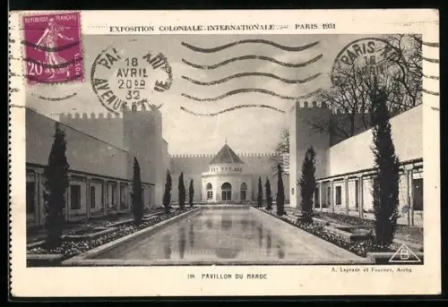 AK Paris, Exposition coloniale internationale 1931, Pavillon du Maroc (Laprade et Fournez, Archs.)