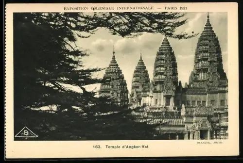 AK Paris, Exposition coloniale internationale 1931, Temple d`Angkor-Vat (Blanche, Arch.)