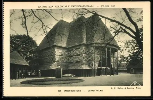 AK Paris, Exposition coloniale internationale 1931, Cameroun-Togo, Grand Palais