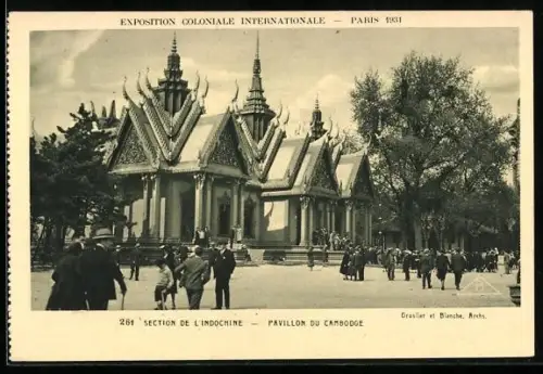 AK Paris, Exposition coloniale internationale 1931, Section de l`Indochine, Pavillon du Cambodge