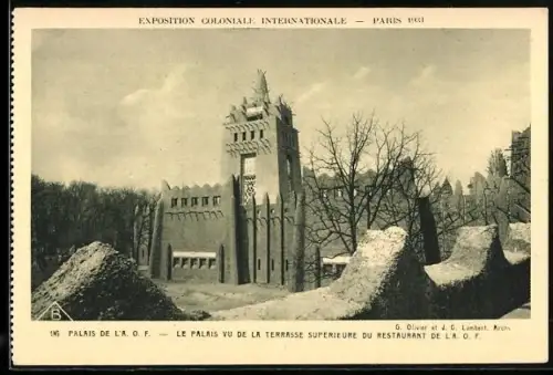 AK Paris, Exposition Coloniale Internationale 1931, Le Palais vu de la Terasse superieure du Restaurant