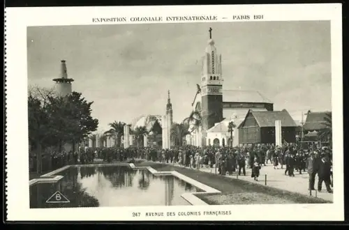 AK Paris, Internationale Kolonial-Ausstellung 1931, Avenue des Colonies Francaises