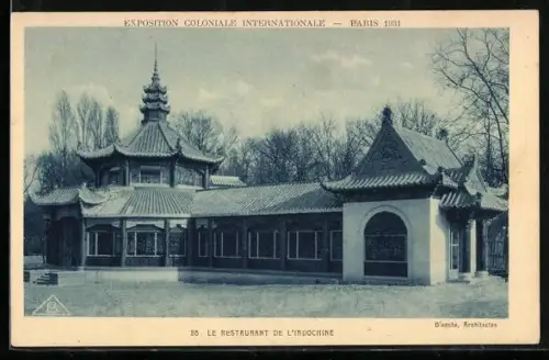 AK Paris, Exposition coloniale internationale 1931, Le Restaurant de l`Indochine