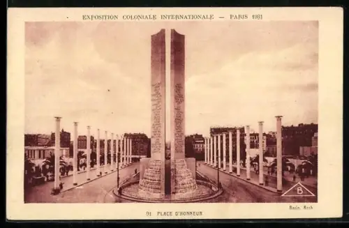 AK Paris, Exposition coloniale internationale 1931, Place d`Honneur