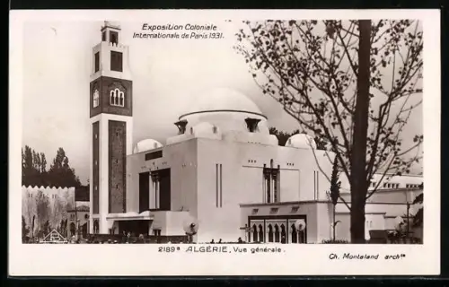 AK Paris, Exposition coloniale internationale 1931, Algerie, Vue generale