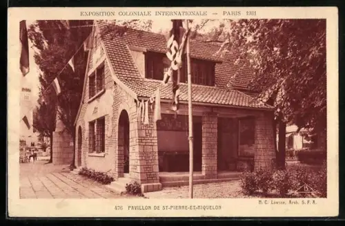 AK Paris, Exposition coloniale internationale 1931, Pavillon de St-Pierre-et-Miquelon