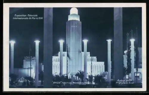 AK Paris, Exposition coloniale internationale 1931, Section Metropolitaine