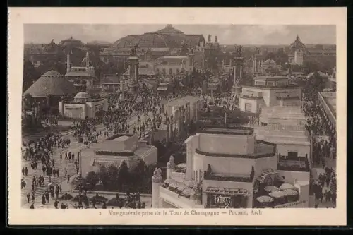 AK Paris, Exposition des Arts décoratifs 1925, Vue génerale prise de la Tour de Champagne