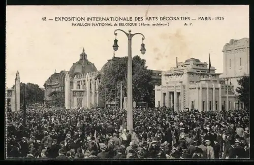 AK Paris, Exposition des Arts décoratifs 1925, Pavillon National de Belgique