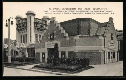AK Paris, Exposition des Arts décoratifs 1925, Pavillon des Tissus et des Etoffes d` Ameublement