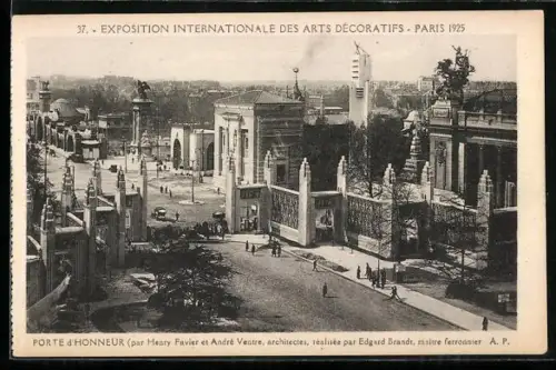 AK Paris, Exposition des Arts décoratifs 1925, Porte d`Honneur