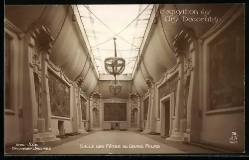 AK Paris, Exposition des Arts décoratifs 1925, Salle des Fêtes du Grand Palais