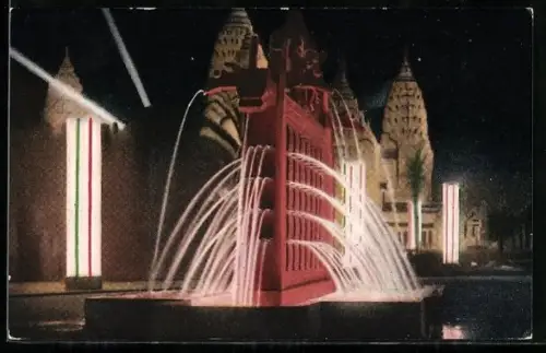 AK Paris, Exposition des Arts décoratifs 1925, La Fontaine des Totems