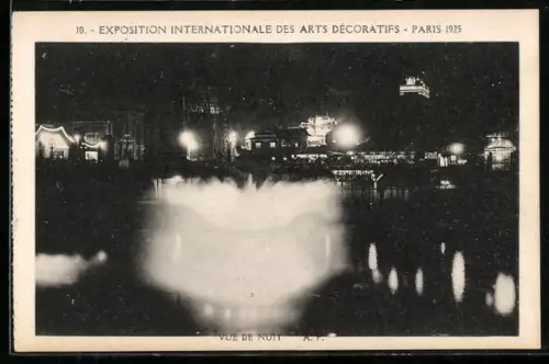 AK Paris, Exposition des Arts décoratifs 1925, Vue de Nuit