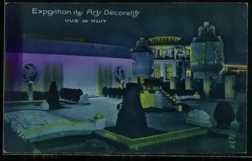 AK Paris, Exposition des Arts décoratifs 1925, Vue de Nuit