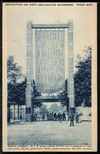 AK Paris, Exposition des Arts décoratifs 1925, Porte d`Orsay