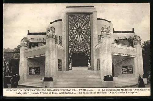 AK Paris, Exposition des Arts décoratifs 1925, Le Pavillon des Magasins Aux Galeries Lafayette